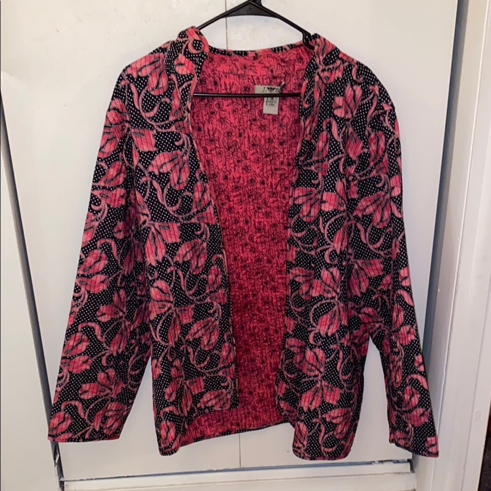 Pink and Black Floral Jacket